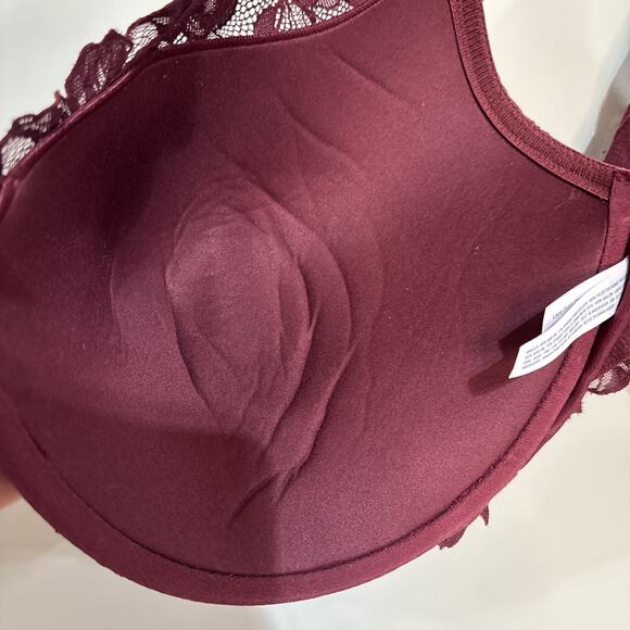 NWT Auden Red Laced Push-Up Plunge Coverage Underwire Bra Size 46DDD - Picture 9 of 11